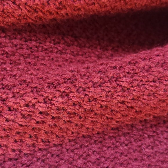 Shein Frenchy Pearls Red Burgundy Womens Sweater Open Front Cardigan Sz 3XL - Picture 5 of 10